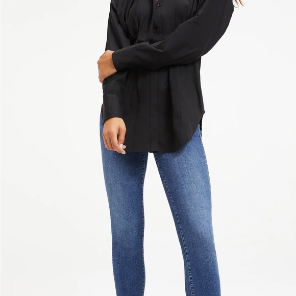 NWT GOOD AMERICAN DART POPLIN SHIRT - Picture 4 of 9